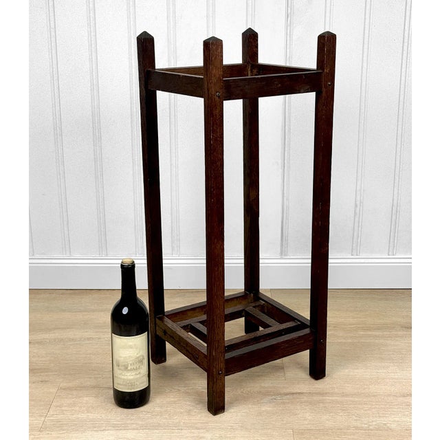 Antique Arts & Crafts Quartersawn Oak Entryway Umbrella Stand, c.1920's - Pairs Nicely with Many Arts & Crafts,...