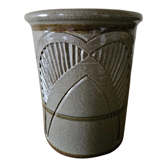 Early 21st Century Studio Pottery Canister Planter For Sale