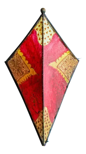 Parchment African Red Art Wall Sconce