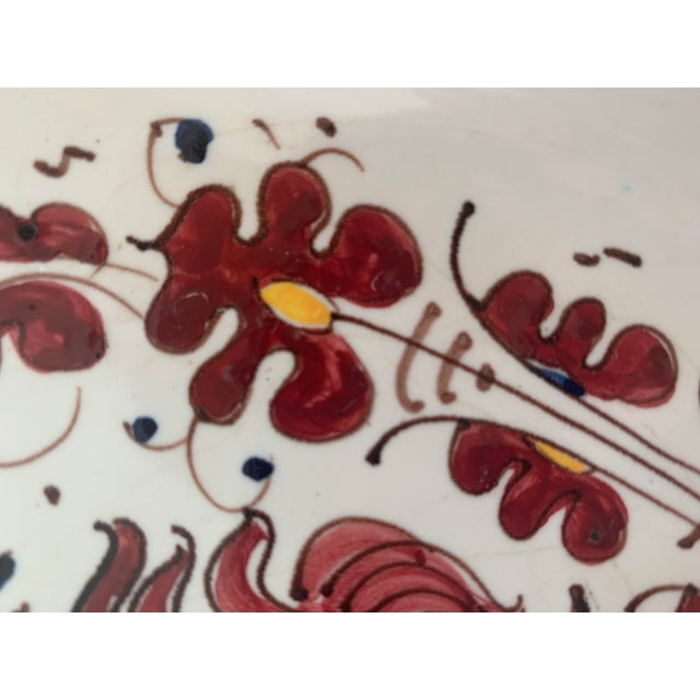 Late 20th Century 1970’s Deruta Vintage Hand Painted Rooster Decorative Bowl, Ashtray, Vide Poche For Sale - Image 5 of 12