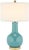 27.5-Inch H Ceramic Table Lamp - Light Blue For Sale In Philadelphia - Image 6 of 6
