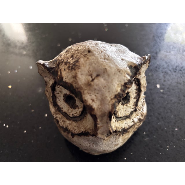 Ceramic Owl by Sabine Puschmann in Stoneware, 2000 For Sale - Image 4 of 9