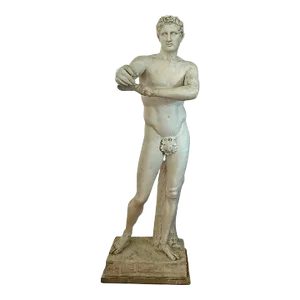 Lifesize Plaster Statue of a Greek Athlete or Apoxyomenos