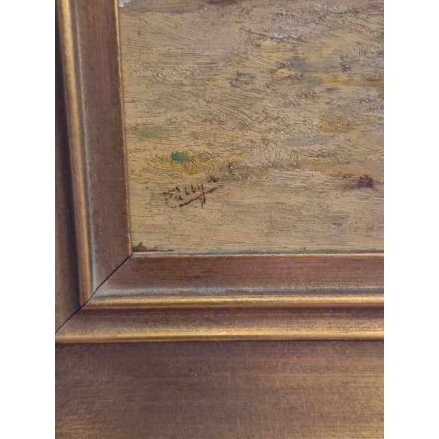 1910s Antique Impressionist Painting of a Market Scene by Carolus Pallya For Sale - Image 5 of 7