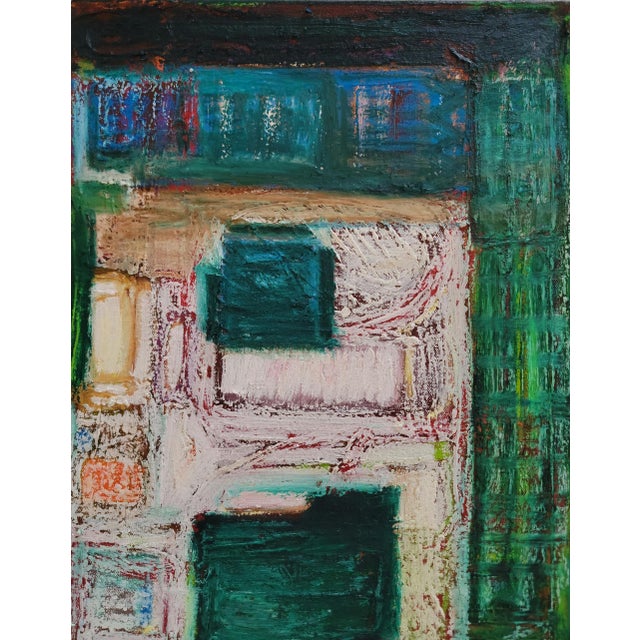 Mixed Media Abstract Expressionist Landscape - Oil and Oil Pastel on Canvas by Alexandra Swistak For Sale - Image 9 of 15