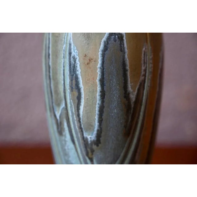 1920s Art Nouveau Draped Vase from Denbac, France, 1920s For Sale - Image 5 of 9