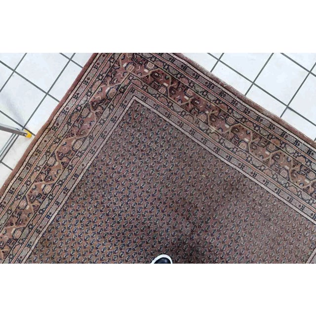 Textile 1970s Handmade Vintage Indian Seraband Rug 5.5' X 7.7' For Sale - Image 7 of 11