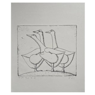 Francois-Xavier Lalanne, The Three Geese, 2004, Etching For Sale