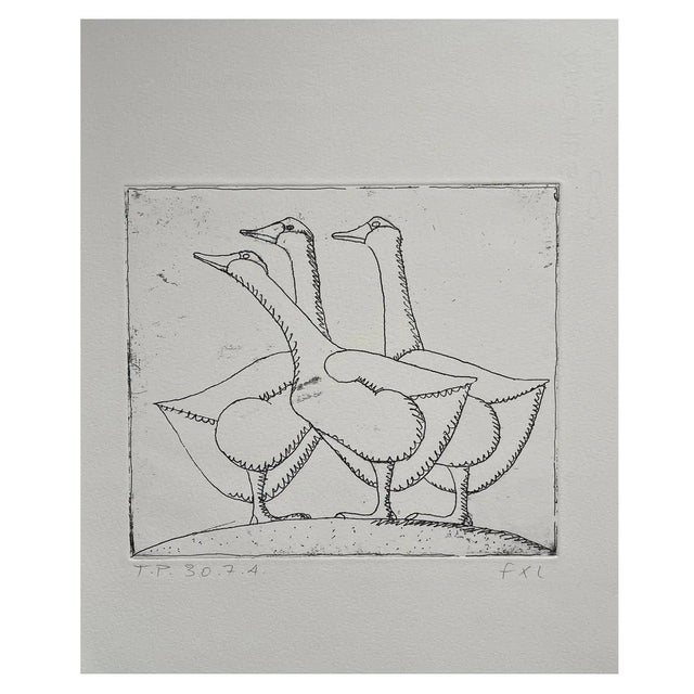 Francois-Xavier Lalanne, The Three Geese, 2004, Etching For Sale