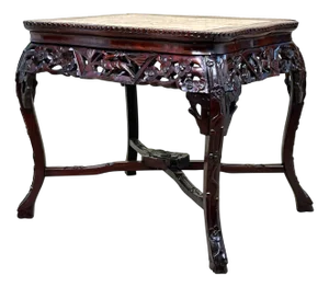 19th Century Oriental Hardwood Rectangular Coffee Table, 1870s