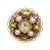 1950s Vintage Lucien Piccard 14k Pearl Multi-Color Gemstone Watch Brooch For Sale In New York - Image 6 of 12