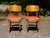 Vintage Pair Mid Century Modern Bentwood Bistro Chairs by Thonet. Features iconic curved frames, with sculpted curved...