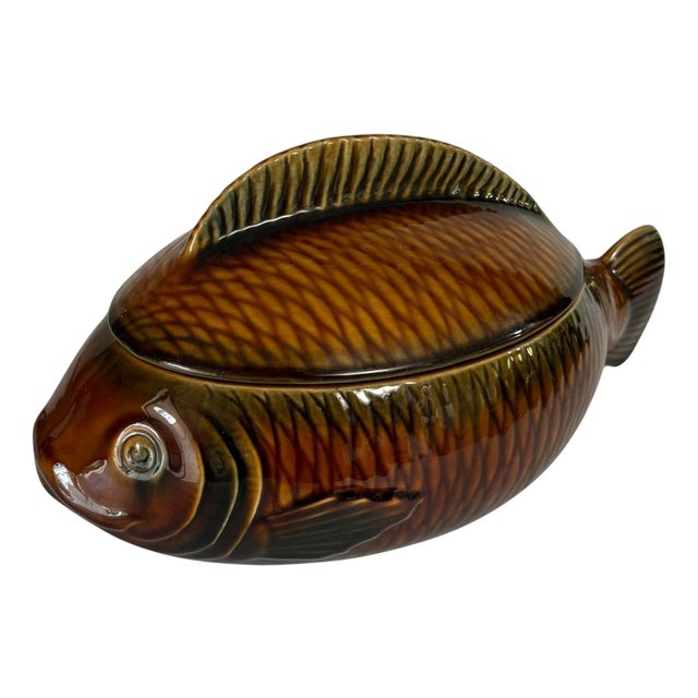 Ceramic Fish-Shaped Trinket Dish, 1970s For Sale