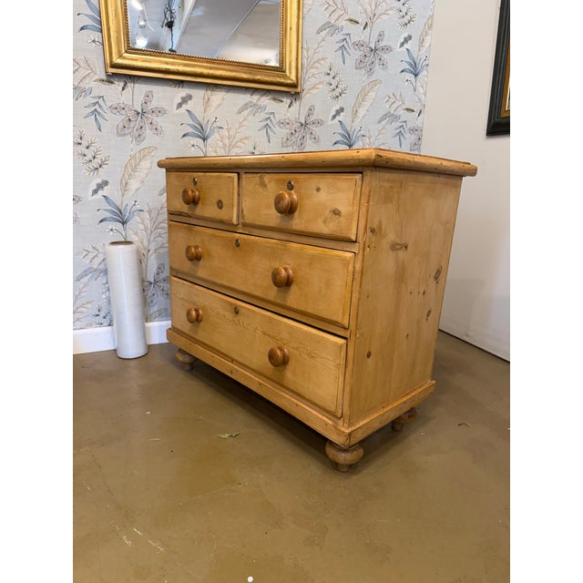 19th Century 19th Century Pine Chest of Drawers For Sale - Image 5 of 12