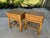You’ll swear you feel Palm Beach breezes in your bedroom with these natural skinned rattan bamboo nightstands flanking...