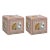 Cube Ottoman in Fauna Multi, Set of 2 For Sale