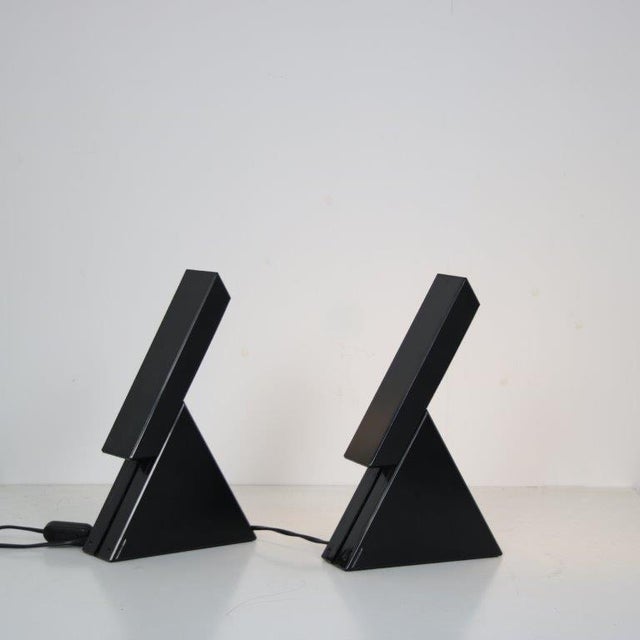 Delta Table Lamps by Mario Bertorella for Jm Rdm, Italy, 1980s, Set of 2 For Sale - Image 5 of 15