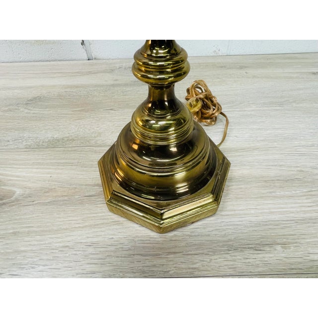 Vintage 1980s Brushed Brass Desk Lamp For Sale In Boston - Image 6 of 8