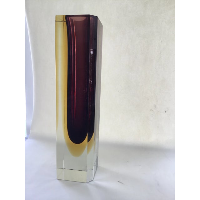 Modern 1980s Vintage Murano Glass Vase For Sale - Image 3 of 10