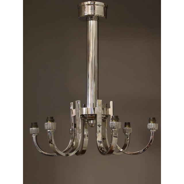 Art Deco Tulip Chandelier from Petitot, 1930s For Sale - Image 11 of 18