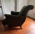 Late 19th Century Pair of Vintage Napoleon III-Style Wingback Lounge Chairs on Casters For Sale - Image 5 of 5