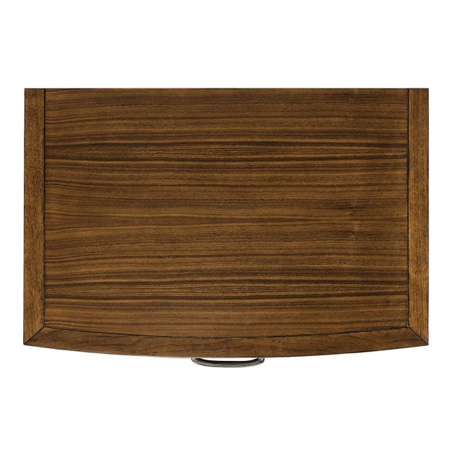 Brown Mid Century Style Walnut Nightstand For Sale - Image 8 of 11