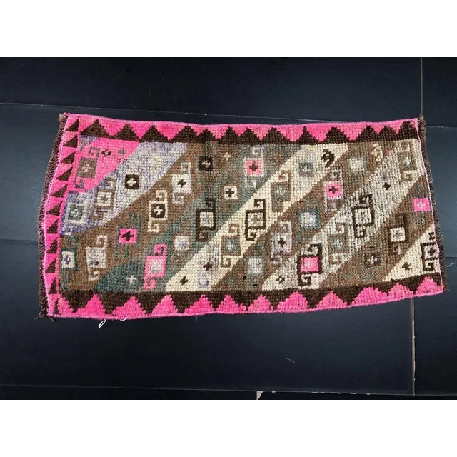 Vintage Small Turkish Oushak Rug, 1960s For Sale - Image 3 of 6