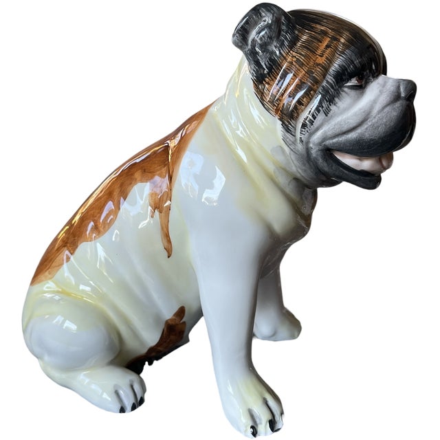 Mid 20th Century Mid 20th Century Staffordshire Porcelain Pug Hand-Painted English Charm For Sale - Image 5 of 9