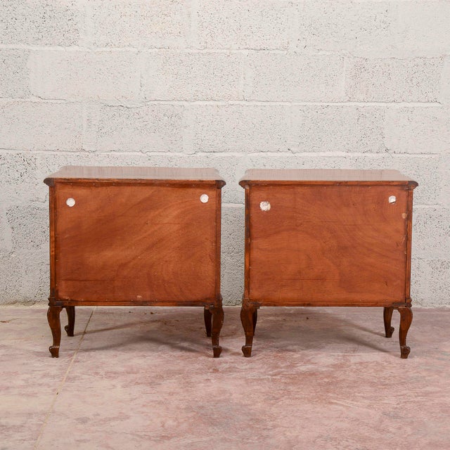 Mid-Century Walnut-Veneered Nightstands, Set of 2 For Sale - Image 12 of 18