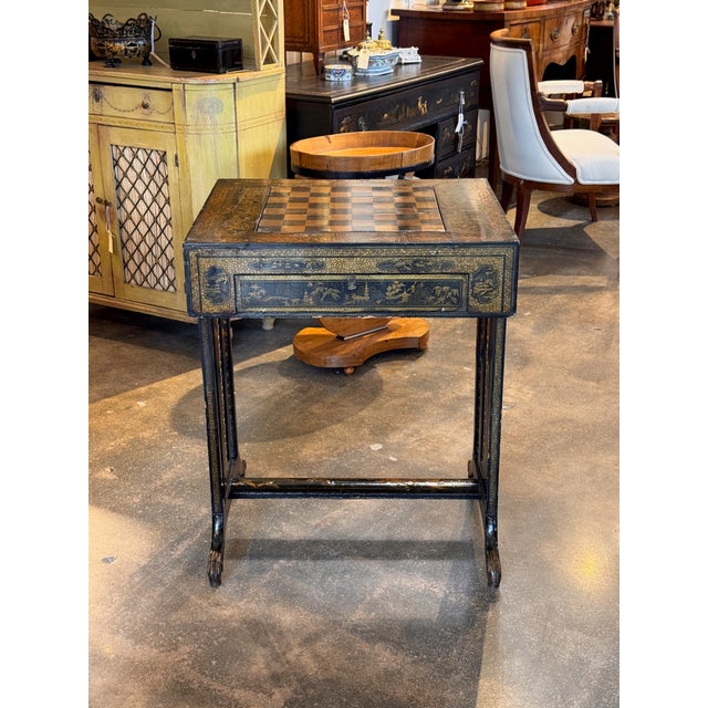 19th Century Chinoiserie Game Table With Reversible Top For Sale - Image 6 of 17