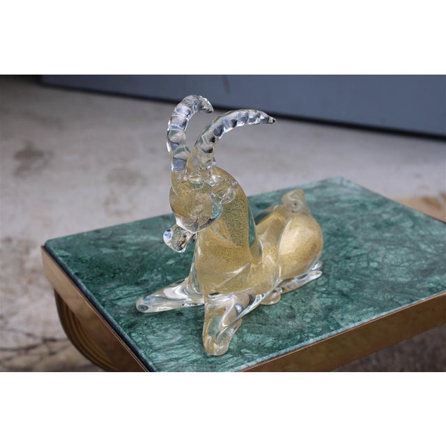 Murano Glass Capricorn with Gold Dust from Seguso, 1960s, in Flawless conditions. Designed 1960 to 1969 This piece is...