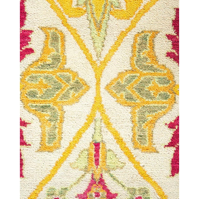 Traditional Mogul Collection Hand-Knotted Area Rug - Ivory 8' 0" x 10' 1" For Sale - Image 3 of 9