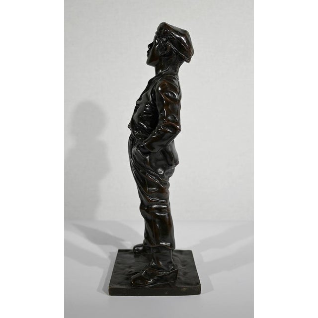 After H. Hertzberg, Le Siffleur, 19th-Century, Bronze For Sale - Image 3 of 18