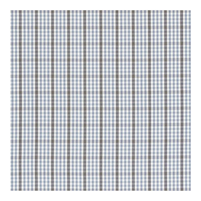 Sample - Schumacher Cozumel Plaid Fabric in Cornflower For Sale