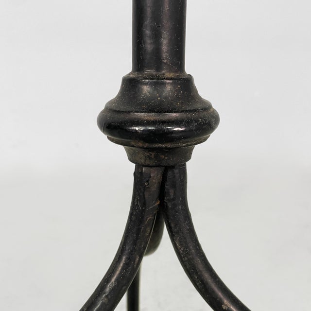 Italian Black Metal Console with Mirror and Drawer, Late 1800s For Sale - Image 15 of 18