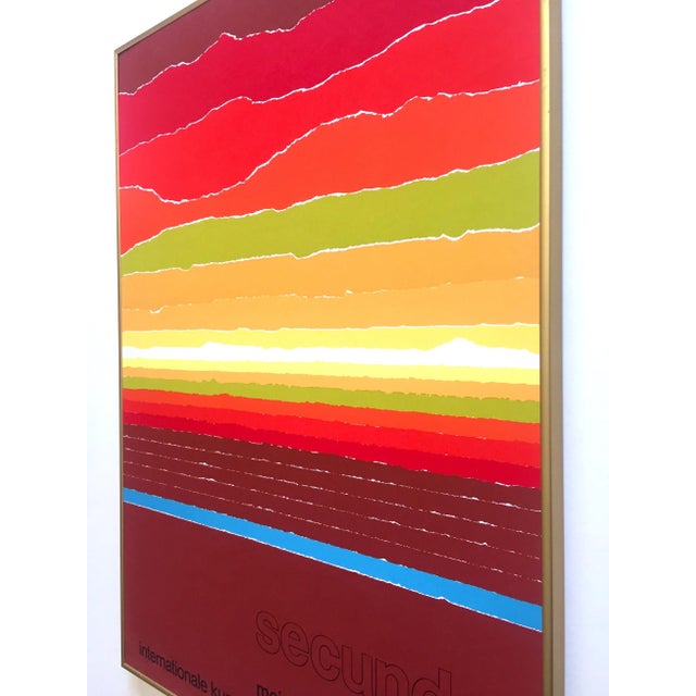 Arthur Secunda Vintage 1980 Serigraph Print Framed Modernist Swiss Exhibition Poster For Sale - Image 11 of 13
