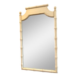 Vintage Faux Bamboo Mirror For Sale