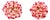 Pair of Trompe l'Oeil Flower Earrings in Porcelain and Silver - Didier Gardillou For Sale