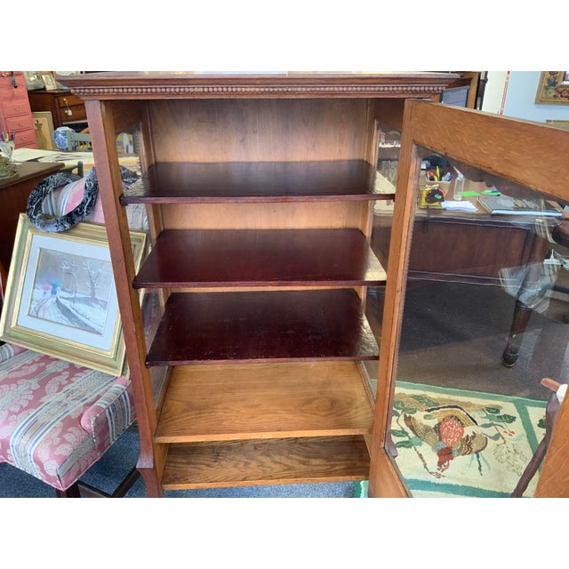 20th Century Oak Victorian Glass Display Cabinet For Sale - Image 11 of 13