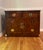 Chinoiserie Vintage Henredon Chinoiserie Mahogany Flip-Top Server & Rolling Bar Cabinet For Sale - Image 3 of 11