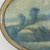 Traditional Vintage Hand Painted Tole Tray Blue and Cream Oval Landscape With Tower Architecture For Sale - Image 3 of 16