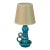 1960s Small Turquoise Ceramic Candlestick Lamp by Accolay Pottery For Sale