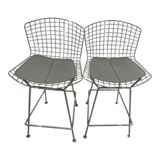 Pair of Bertoia Counter Stools For Sale