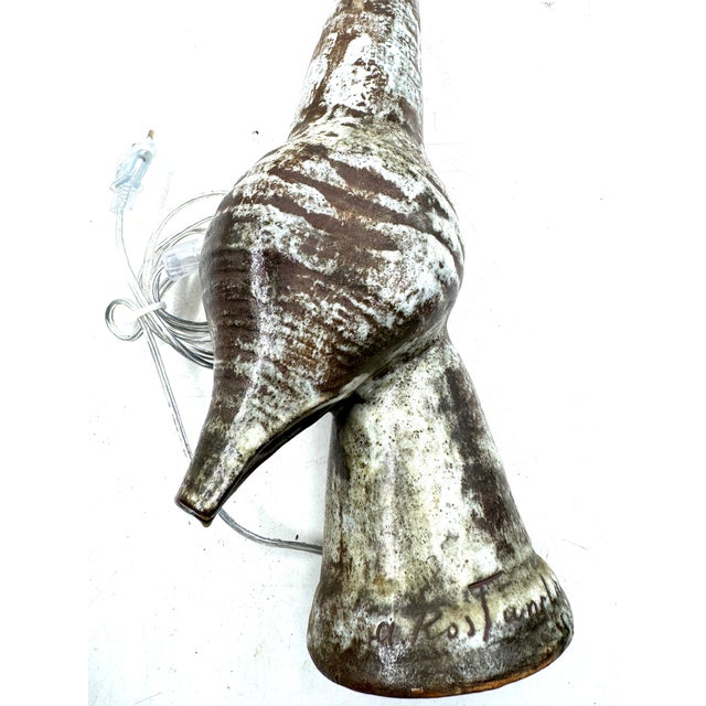 Vintage Zoomorphic Lamp by Alexandre Kostanda for Vallauris, 1950s For Sale - Image 6 of 10