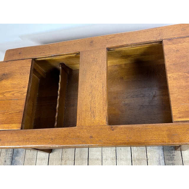 Brown Oak Coffee Table, 1980s For Sale - Image 8 of 10