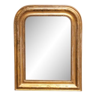 19th Century French Louis Philippe Carved Giltwood Wall Mirror For Sale