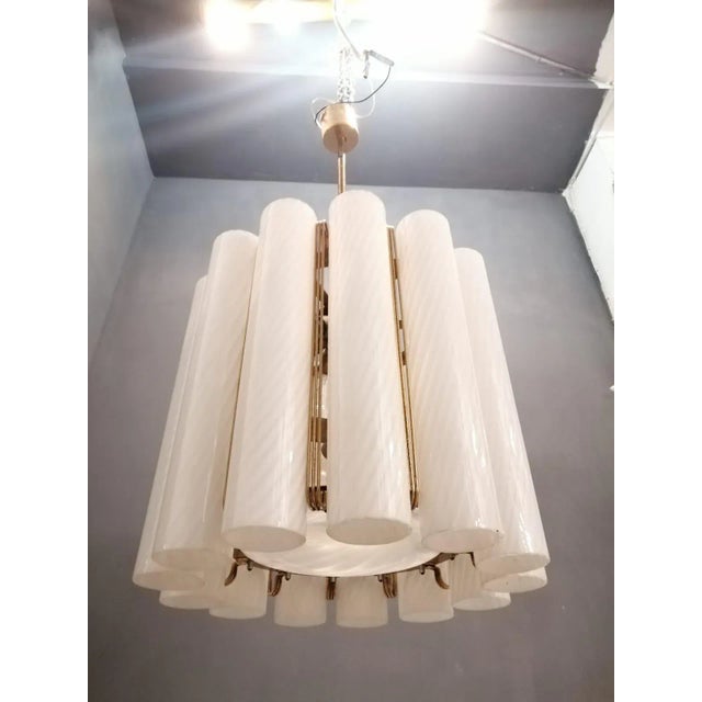 Murano Swirl Glass Chandelier by Paolo Venini for Murano, 1960s For Sale - Image 9 of 17