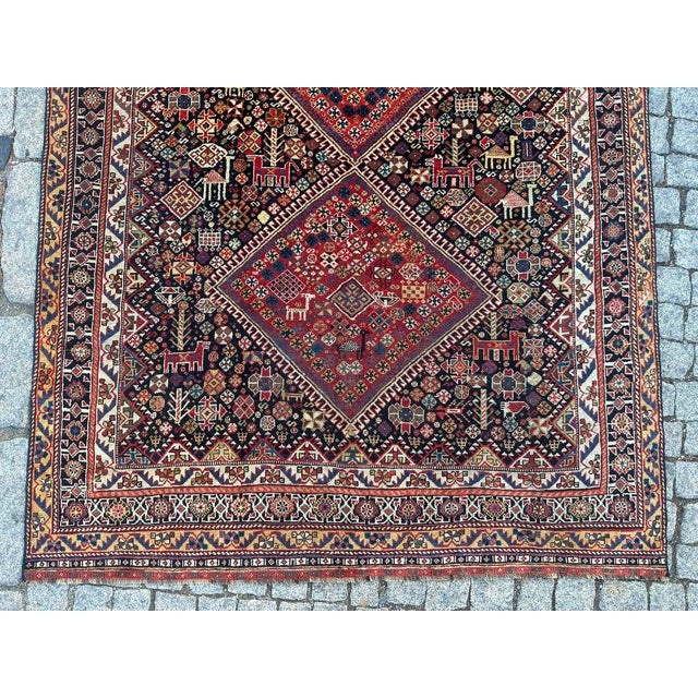 Antique Khamsah Tribal Rug – Early 20th Century, Rare Fine Weave This exceptional antique Khamsah rug (circa 1900–1910) is...