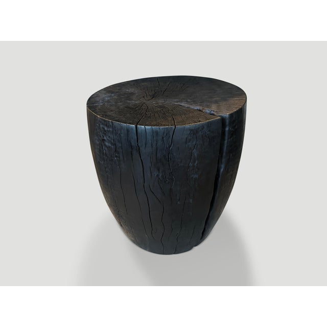 Andrianna Shamaris Polished Drum Shape Side Table For Sale - Image 4 of 6