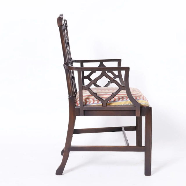 Yale Burge Set of Ten Chippendale Armchairs For Sale - Image 4 of 10
